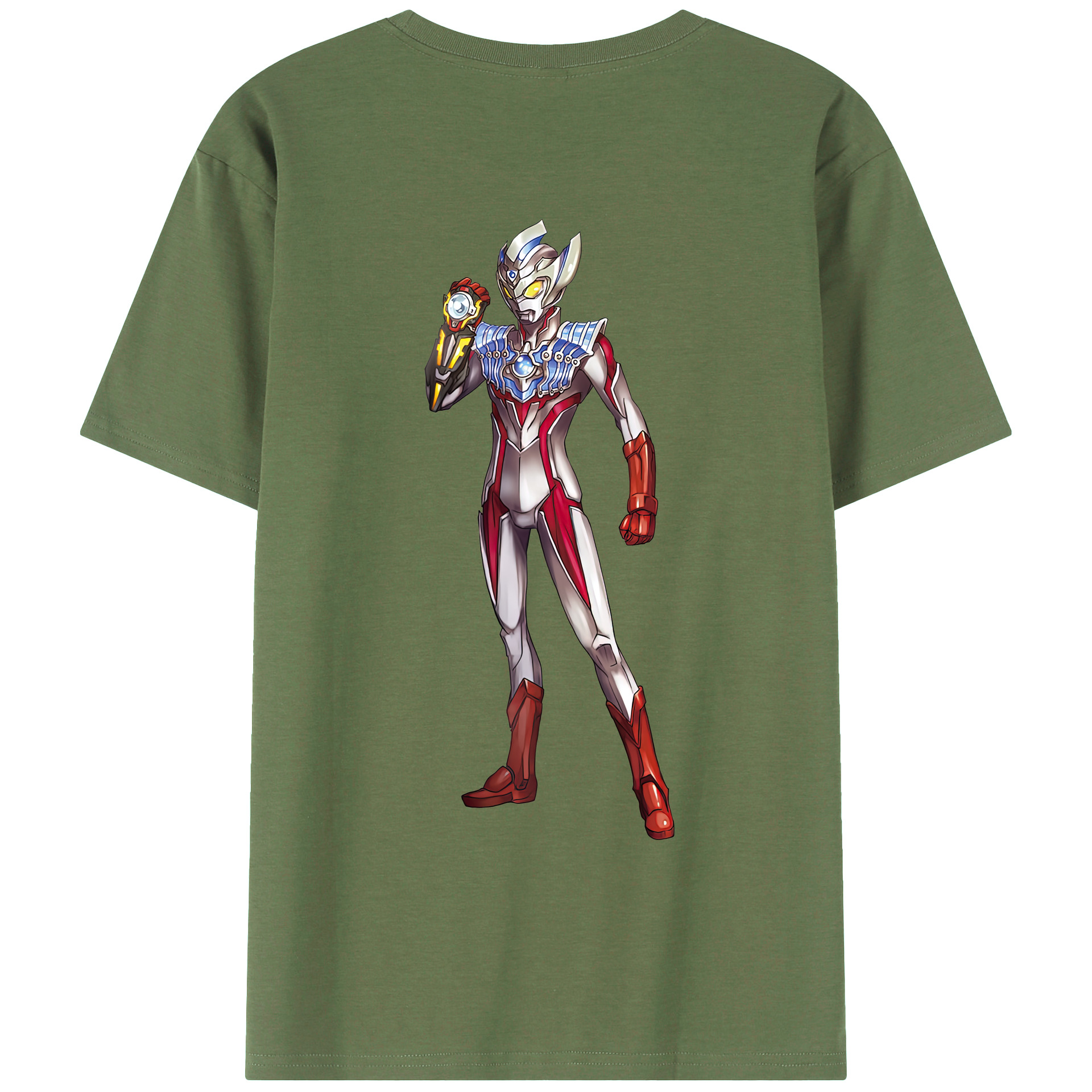 （画像用） ウルトラマン Ultraman 綿100％ メンズ半袖Tシャツ（バックプリント） 通気性